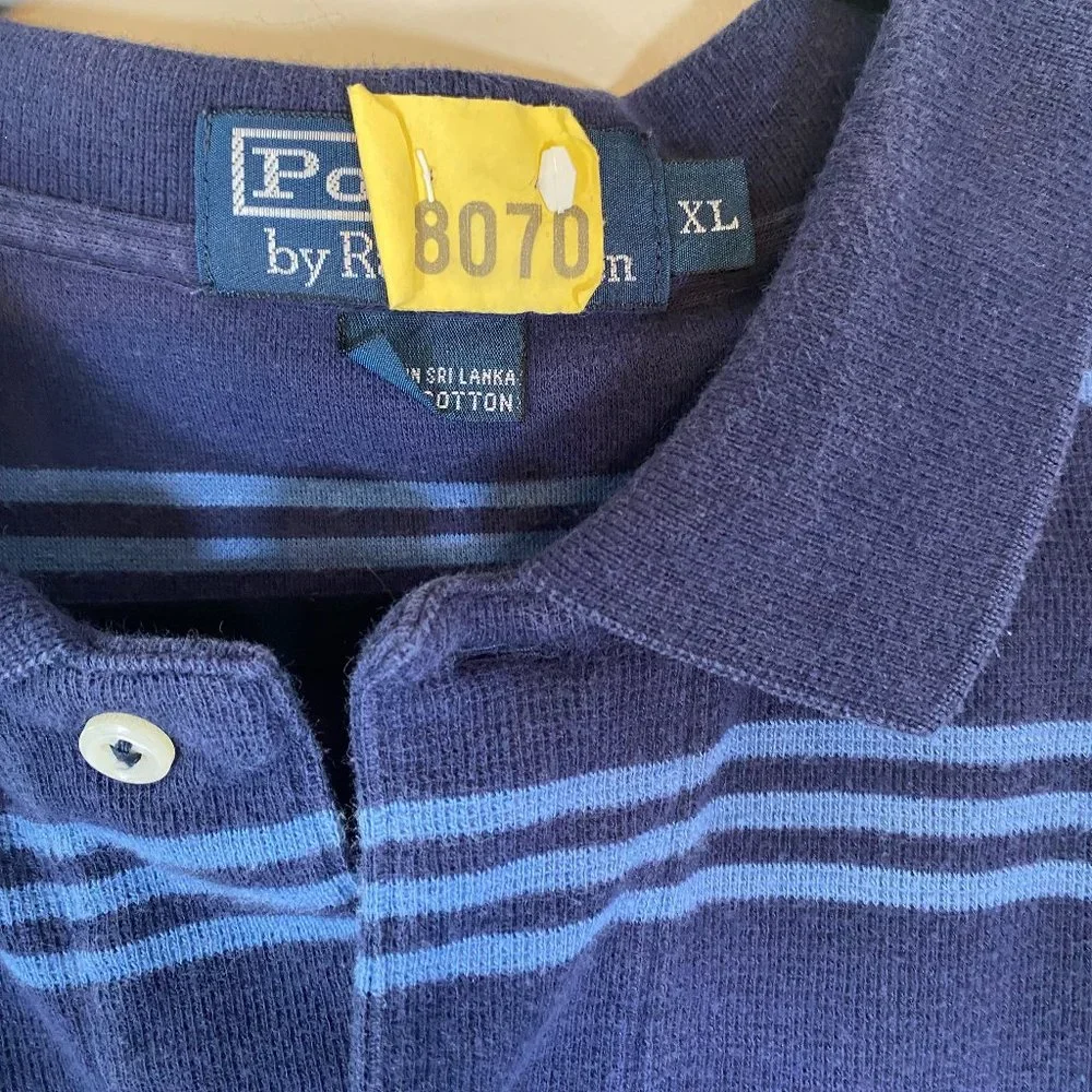 Polo Ralph Lauren Dark Blue Striped Polo Shirt